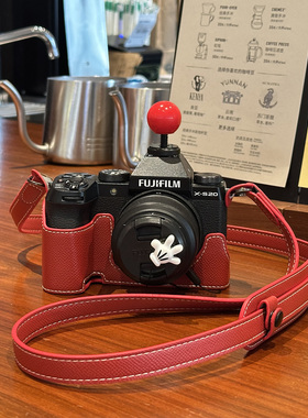 富士XT30三代相机套适用于xs1020皮套XT5包XM5底座XT50保护套红色