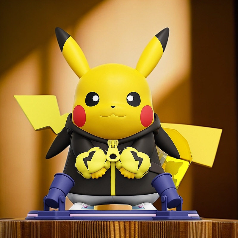 正版宝可梦大集结系列皮卡丘耿鬼桌面大尺寸摆件手办公仔玩偶