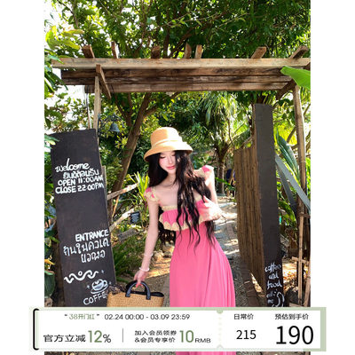 灰尘邓邓法式吊带连衣裙