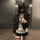 韩系超火高级感小个子显瘦初秋夹克 新款 早秋短款 外套女2025年秋季