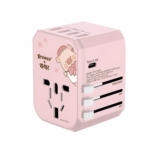 XPOWER X LuLu猪 28W Type-C+USB 5-Port 旅行转换插- XP-TA5C-L1