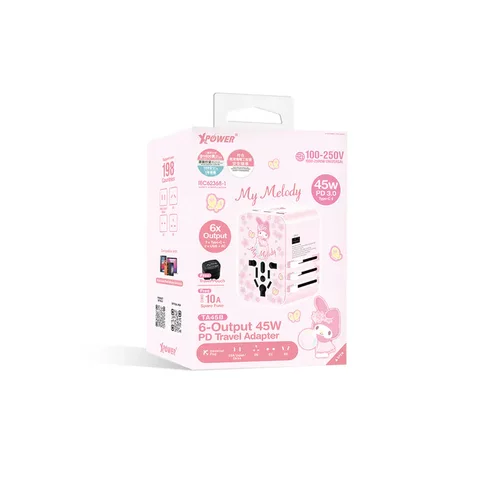 XPower x Sanrio My Melody  45W 6輸出 PD3.0/PPS 快充充电器