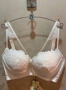 EBLIN时尚吊坠内衣白色精美蕾丝聚拢性感女士薄款文胸ECBR8490A1