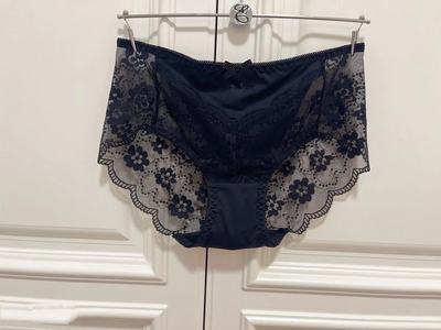 EBLIN黑色经典舒适蕾丝女士内裤