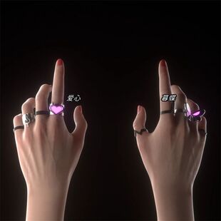 《无畏契约》暮蝶金属戒指动漫游戏周边二次元手作COS道具食指戒