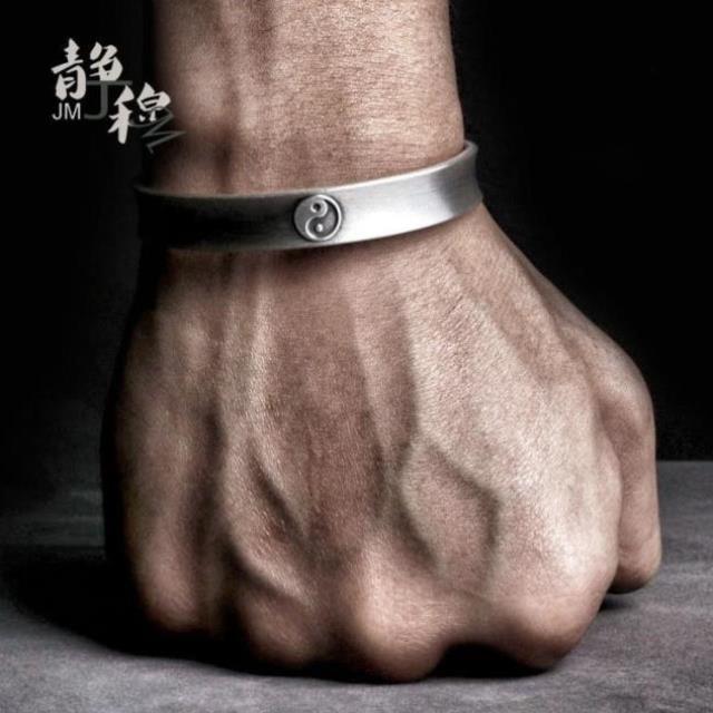 女士纯银手镯祥云复古男