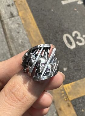 马年jojo的奇妙冒险戒指复古帅气二次元D4C飙马野郎瓦伦泰指环款