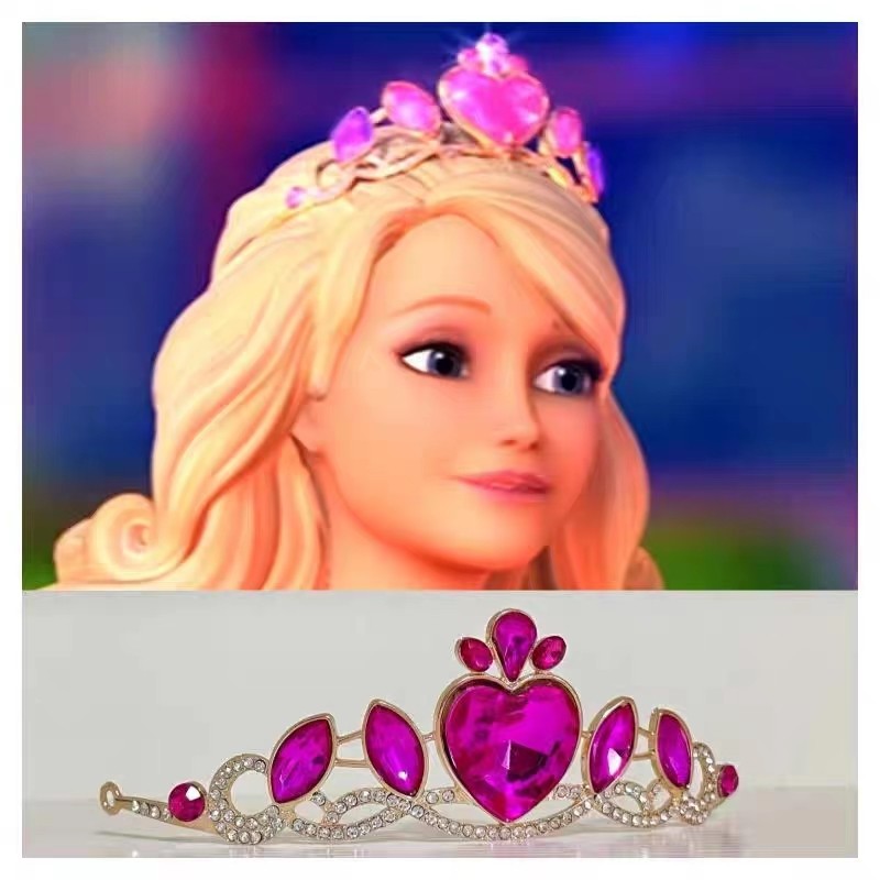 芭之魅力公主学院皇冠发饰王冠头饰可爱卡通比少女心公主城堡钻石