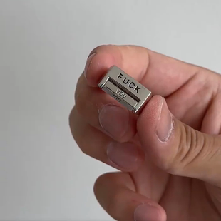 《反对一切的戒指》可旋转解压精神状态FUCK叛逆be like复古高级