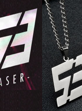 laser钢吊坠应援周边项链