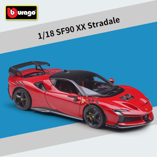 比美高1:18SF90 XX Stradale 跑车仿真合金汽车成品模型玩具礼品