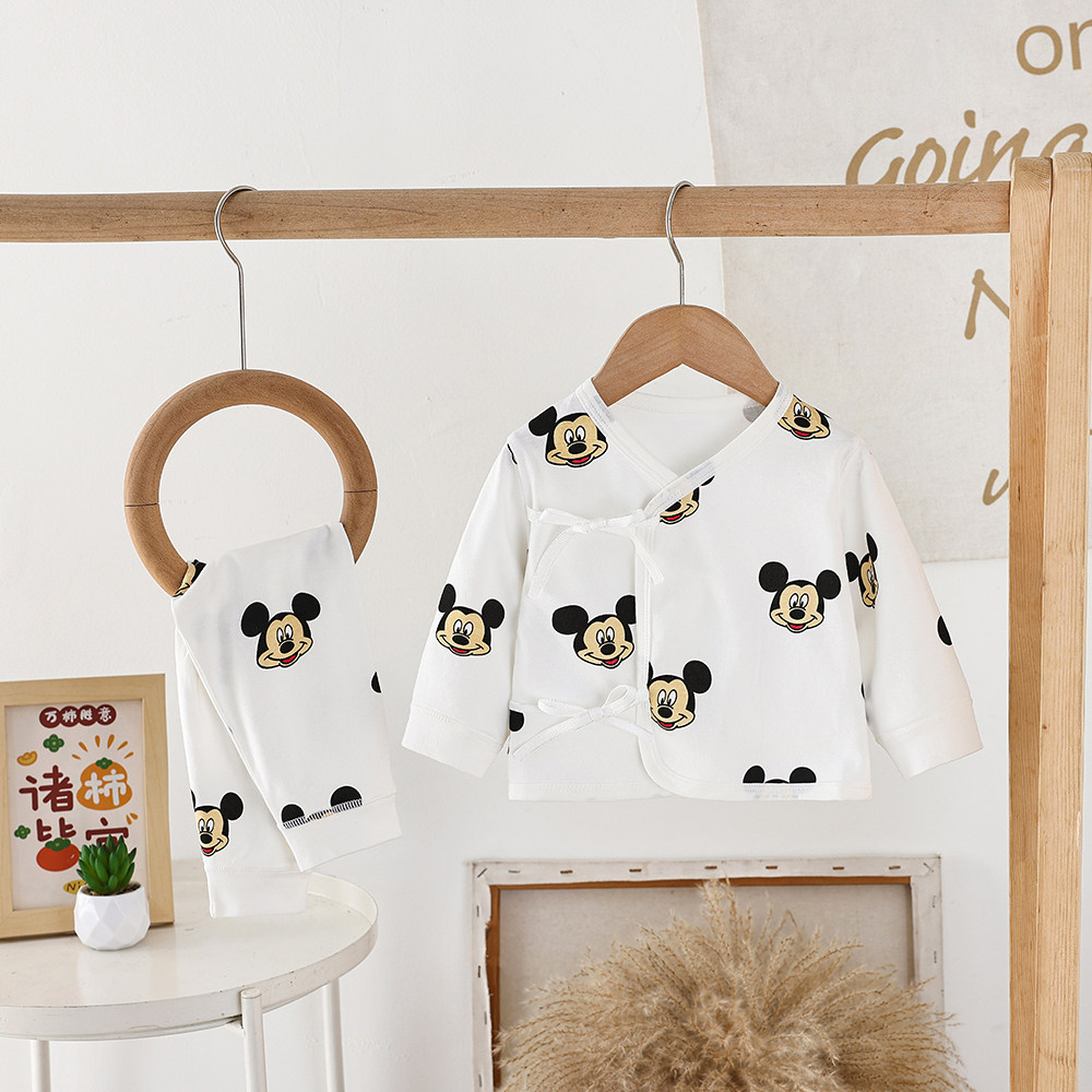 新生婴儿衣服春秋分体打底初生纯棉内衣0和尚3月出生宝宝秋衣套装