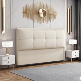 床头单买软包靠背单独新款科技布现代简约榻榻米超薄实木落地背板