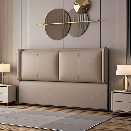 2025新款实木床头软包靠背板超薄