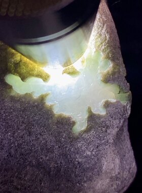 MR-35 缅甸翡翠原石玉石毛料 老坑莫西沙糯化糯冰底开窗料 牌子料