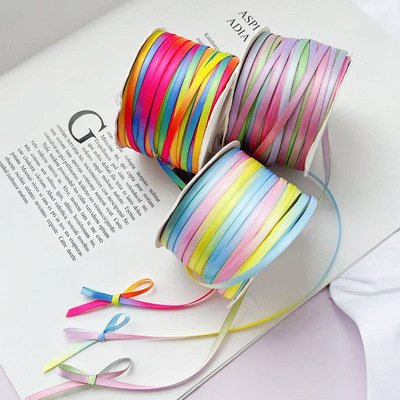 3mm彩虹渐变包夹子丝带宠物梳夹bb夹diy马尔济斯约克夏