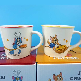 猫和老鼠卡通陶瓷马克杯汤姆杰瑞水杯可爱牛奶咖啡情侣杯礼盒装