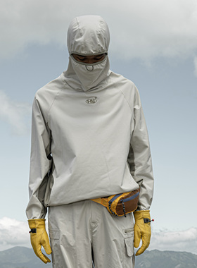 Halcyon 户外巴拉克拉法帽抓绒保暖连帽卫衣男骑行忍者面罩卫衣女