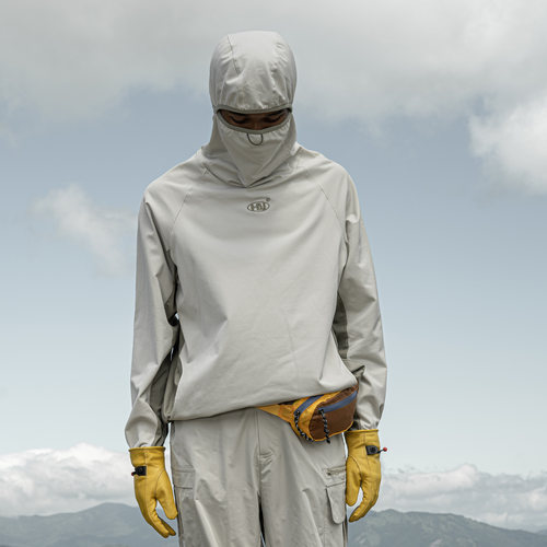 Halcyon 户外巴拉克拉法帽抓绒保暖连帽卫衣男骑行忍者面罩卫衣女