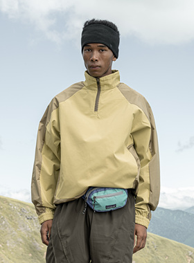 Halcyon 户外半拉链套头外套男女防风防泼水夹克休闲套头上衣秋