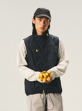 Halcyon SOLOTEX异门襟运动休闲马甲男户外防风立领轻薄马甲背心