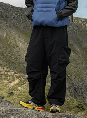 Halcyon 山系户外徒步可调节伞兵长裤男防风宽松休闲工装长裤秋季