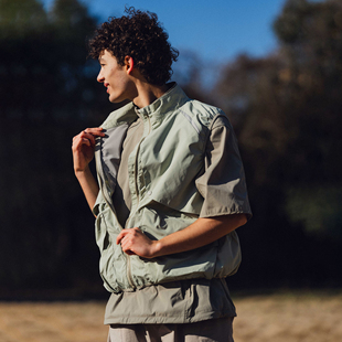 Halcyon 山系户外多结构运动马甲男防泼水立领外搭潮流背心上衣