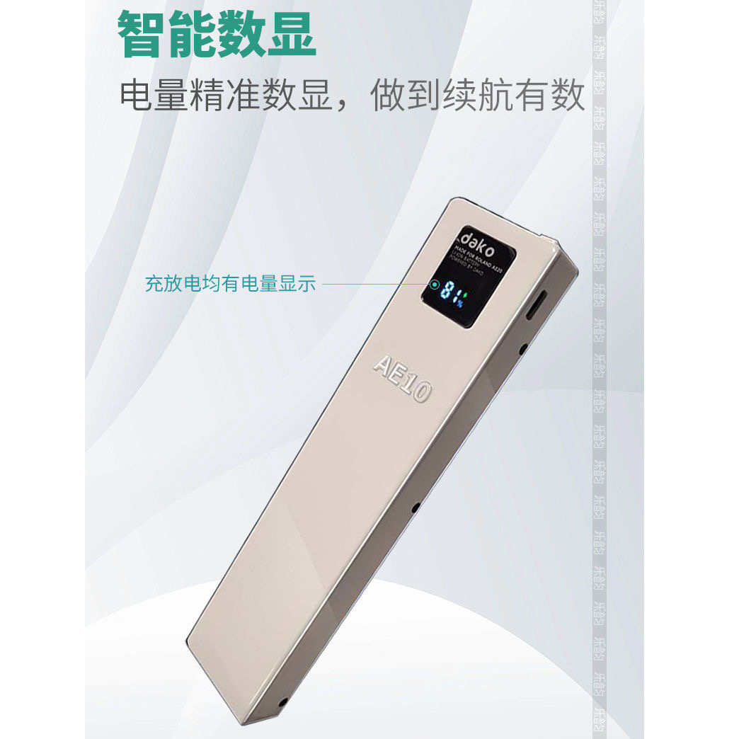 第六代数显款罗兰电吹管嵌入式锂电池AE10/AE20/AE30外挂电池1万