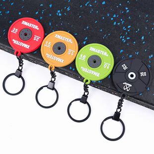 小器械杠铃片挂件彩色软橡胶杠铃片