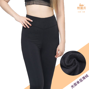 新款 秋裤 9522黑光面单层薄拉加绒打底裤 皮美腿裤 女裤 凯蒂芬春季