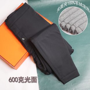 保暖裤 25冬季 棉裤 高腰黑光面三层加厚100%羊毛裤 塞纶鹿王2503男士