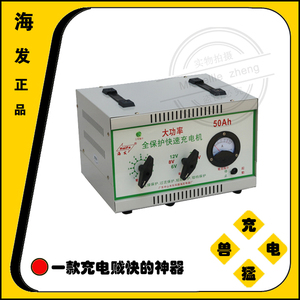 海发牌汽车电瓶充电器50A12V24V36V48V大功率充电器货车充电机
