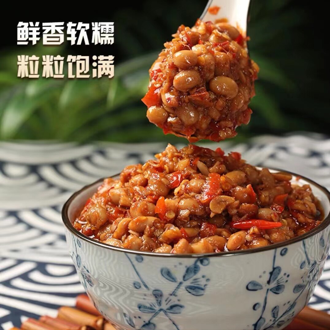【凤娥奶奶】开罐即食中式纳豆烂豆酱黄豆酱瓶装烂豆子霉豆子