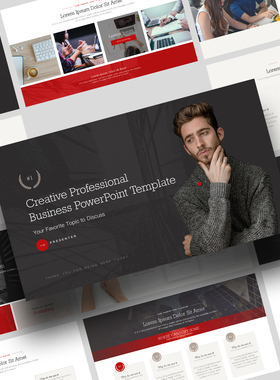 高大上PPT模板品质源于专业红色品牌企业简介商业计划书欧美简约