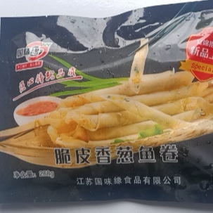 国味缘脆皮香葱鱼卷鳕鱼卷268g*20包根油炸小吃鱼肉春卷鱼卷海鲜