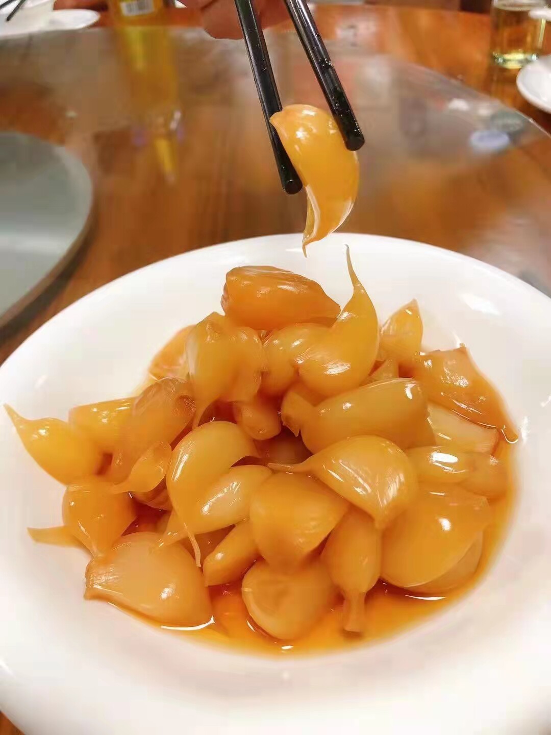 四方缘网红亲嘴蒜糖醋大蒜腌泡蒜头蒜瓣爽口脆口蒜开袋即食500g