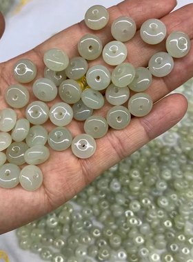 和田玉小平安扣尺寸:10x6mm DIY配饰扣子配件配饰散珠子女款手链