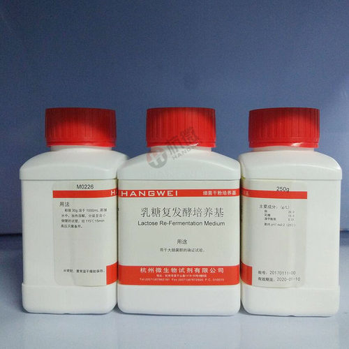 乳糖复发酵培养基 250g/瓶 杭州微生物 M0226大肠菌群的确证试验