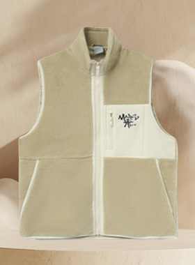 华晨宇同款李宁CFMARS马甲男秋新款情侣开衫背心运动外套AMDR085