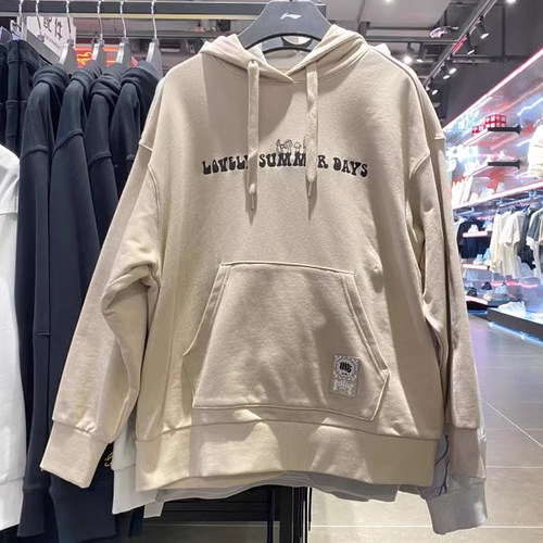 李宁正品女子运动休闲套头卫衣