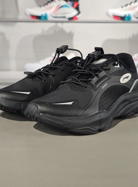 李宁正品2024新款女大童PUFF V2柔软舒适简约透气休闲鞋YKCU106-1