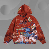 宽松休闲连帽卫衣AWDQ403 麒麟云中系列男子时尚 Lining 李宁正品