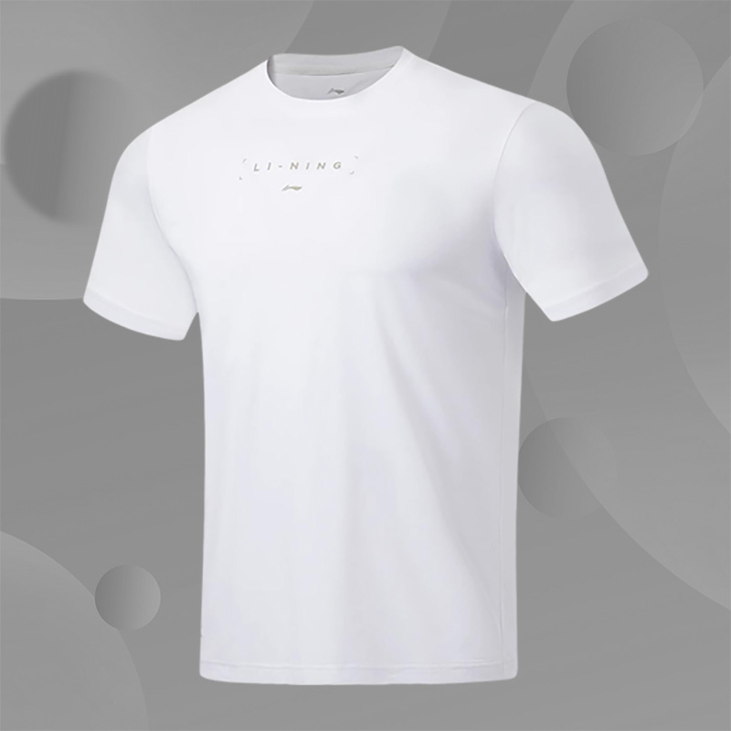 Lining/李宁正品新款男子时尚透气休闲运动圆领短袖T恤ATST103