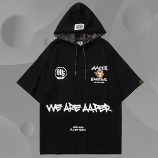 李宁xAAPER联名款 AWDR719 BADFIVE反伍兵不厌诈系列男子连帽短袖