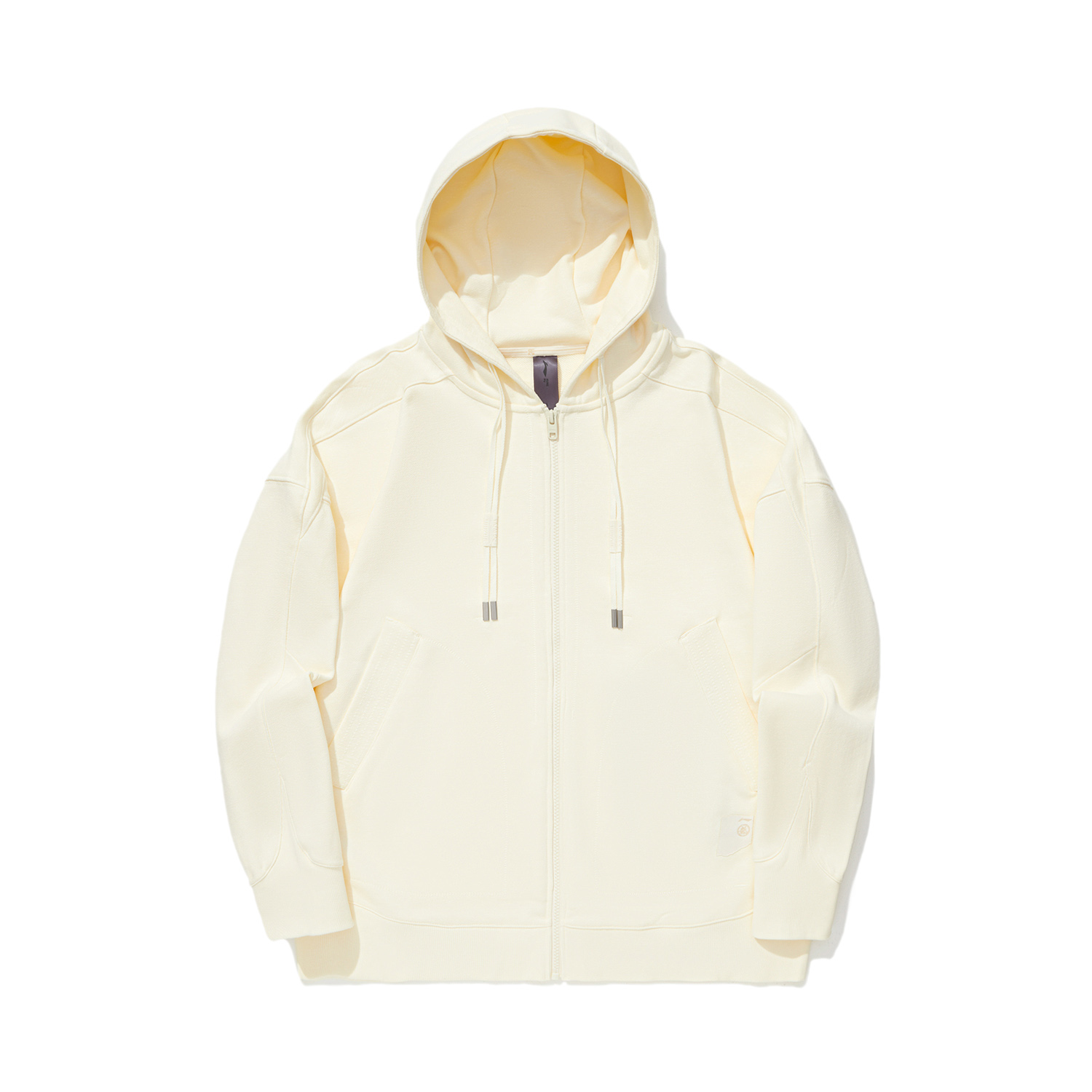 Lining/李宁正品冬季男子功夫系列纯色宽松连帽开衫卫衣AWDT679