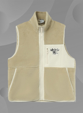 李宁正品新款男子运动休闲时尚潮流摇粒绒保暖马甲外套AMDR085