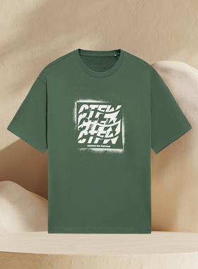 LINING李宁正品22春运动时尚系列男子短袖T恤文化衫AHSS587-4