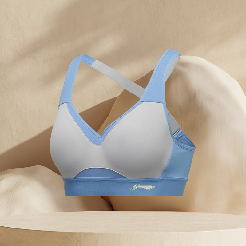 李宁女运动内衣跑步系列胸衣高度支撑瑜伽弹力紧身运动服AUBR012