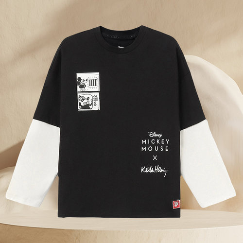 李宁联名Mickey x Keith Haring童装男大童长袖T恤YHSR425