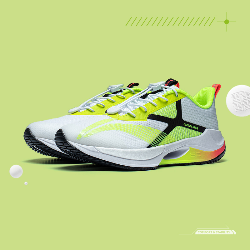 正品李宁童春秋新款男女童超轻䨻丝高回弹童跑步鞋 YKFT030